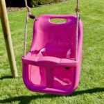 Rebo® Cassini Wooden Swing Set with Platform and Slide - Cassini Pink | OutdoorToys | Baby Swing Seat, Sturdy Wooden Construction, Pressure Treated Timber - Image 5