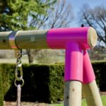 Rebo® Cassini Wooden Swing Set with Platform and Slide - Cassini Pink | OutdoorToys | Baby Swing Seat, Sturdy Wooden Construction, Pressure Treated Timber - Image 6