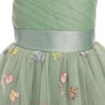 IBTOM CASTLE Flower Girls Tutu Dress Kids Embroidered Wedding Pageant Bridesmaid Dress Girl Pirncess Prom Birthday Party Dress Dance First Communion Ball Gown - Image 5