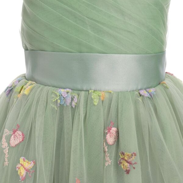 IBTOM CASTLE Flower Girls Tutu Dress Kids Embroidered Wedding Pageant Bridesmaid Dress Girl Pirncess Prom Birthday Party Dress Dance First Communion Ball Gown - Image 5