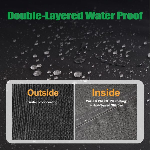 F&J Outdoors Garden Chair Covers Waterproof UV Resistant Windproof Heavy Duty Durable Outdoor Chair Covers Dining Chair Adirondack Chair Cover, Grey, 84x86x65/82cm - Image 6