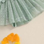 Himllauen Baby Girl Romper Dress Lace Mesh Embroidery Sleeveless Jumpsuit Newborn Baby Casual Romper with Headband for Baby Girls 0-24 Months - Image 5