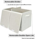 GRANNY SAYS Extra Large Storage Box, Pack of 1 Toy Storage Box, Foldable Storage Box with Lid, Toy Baskets for Kids, Toy Chest White Storage Box for Organising Baby Child's Living Room Toys and Stuff - Image 7