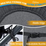 Orzbow Universal Baby Mosquito Net & Buggy Sun Shade with UPF50+,Breathable Pram Net Cover with Two-way Zipper & Adjustable Stroller Sun Cover with Bag for Pushchair,Car Seat & Carrycot (Black) - Image 5