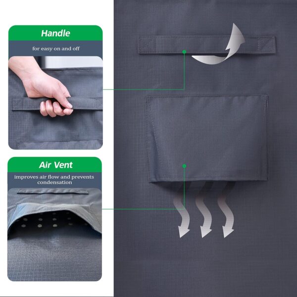 F&J Outdoors Garden Chair Covers Waterproof UV Resistant Windproof Heavy Duty Durable Outdoor Chair Covers Dining Chair Adirondack Chair Cover, Grey, 84x86x65/82cm - Image 8