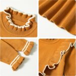Miipat Baby Girl Dress Long Sleeve Toddler Girls Sweater Dresses Fall Winter Ruffle Pullover Knit Outfits for Girl - Image 5