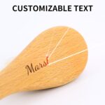 Personalized Baby Hair Brush and Comb Set for Newborn - Custom Wooden Toddler Hair Brush Set with Soft Goat Bristle, Baby Brush Set for Newborn, Toddler Cradle Cap Brush Perfect Baby Registry (A) - Image 2