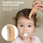 Personalized Baby Hair Brush and Comb Set for Newborn - Custom Wooden Toddler Hair Brush Set with Soft Goat Bristle, Baby Brush Set for Newborn, Toddler Cradle Cap Brush Perfect Baby Registry (A) - Image 5