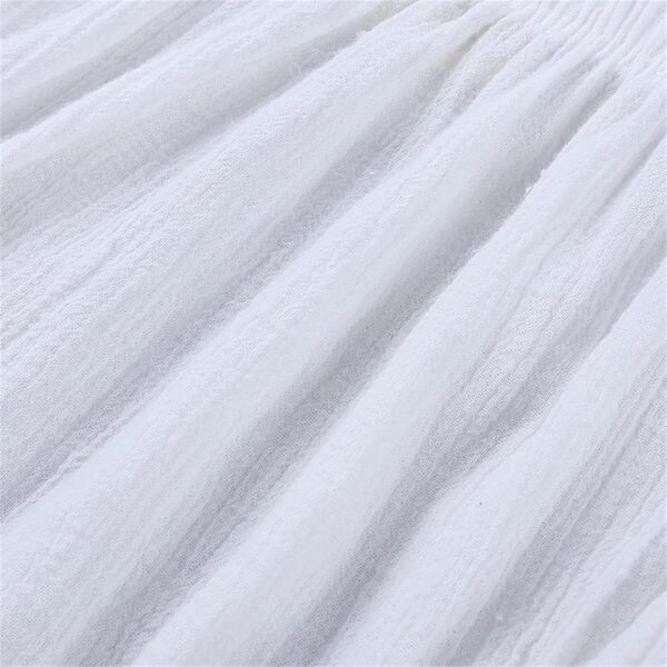 Cotton Bloomers Shorts for Baby Girls Newborn Loose Harem Cover up Shorts Summer Ribbed Ruffle Solid Underwear for Infant Kids Cotton Linen Blend Gymnastics Casual Suits - Image 3