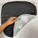 Ambesonne Tea Party Chair Seating Cushion Set of 8, Polka Dots on Teapots and Cups Cupcake with Cherry on Top Teabag English, Anti-Slip Seat Padding for Kitchen & Patio, 16"x16", Almond Green Coral - Image 5