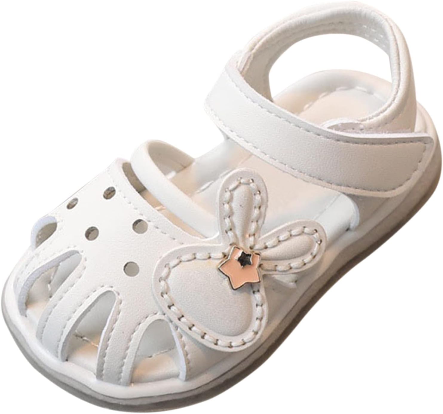 1743750225_61NQKq7RY7L._AC_SL1500_.jpg Toddler Baby Girl Shoes Breathable Shoe Dew Toe Shoe Bag Head Sandals Girl Sandals Baby Soft Shoe Sandals For 0 To 2 Years Toddler Flip Flops Girls - Image 1