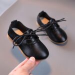 Infant Baby Boys Girls Classic PU Leather Wedding Loafers Toddler 𝐎xford Dress Shoes First Steps Walking Flat Lazy Crib Shoe Premium Soft Anti-Slip Rubber Sole Shoe (Black, 6 Toddler) - Image 3
