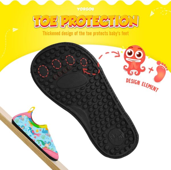 Yorgou Baby Boys Girls Water Shoes Toddler Beach Shoes Barefoot Aqua Socks Non-Slip for Pool Beach - Image 5