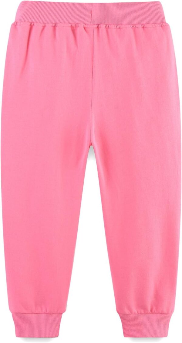 Little Hand Toddler Girls Flower Sweatpant Sports Heart Deer Bunny Trousers Drawstring Casual Pants with Pocket Kids Tracksuit Kids Bottoms Age 2-7 Years - Image 2