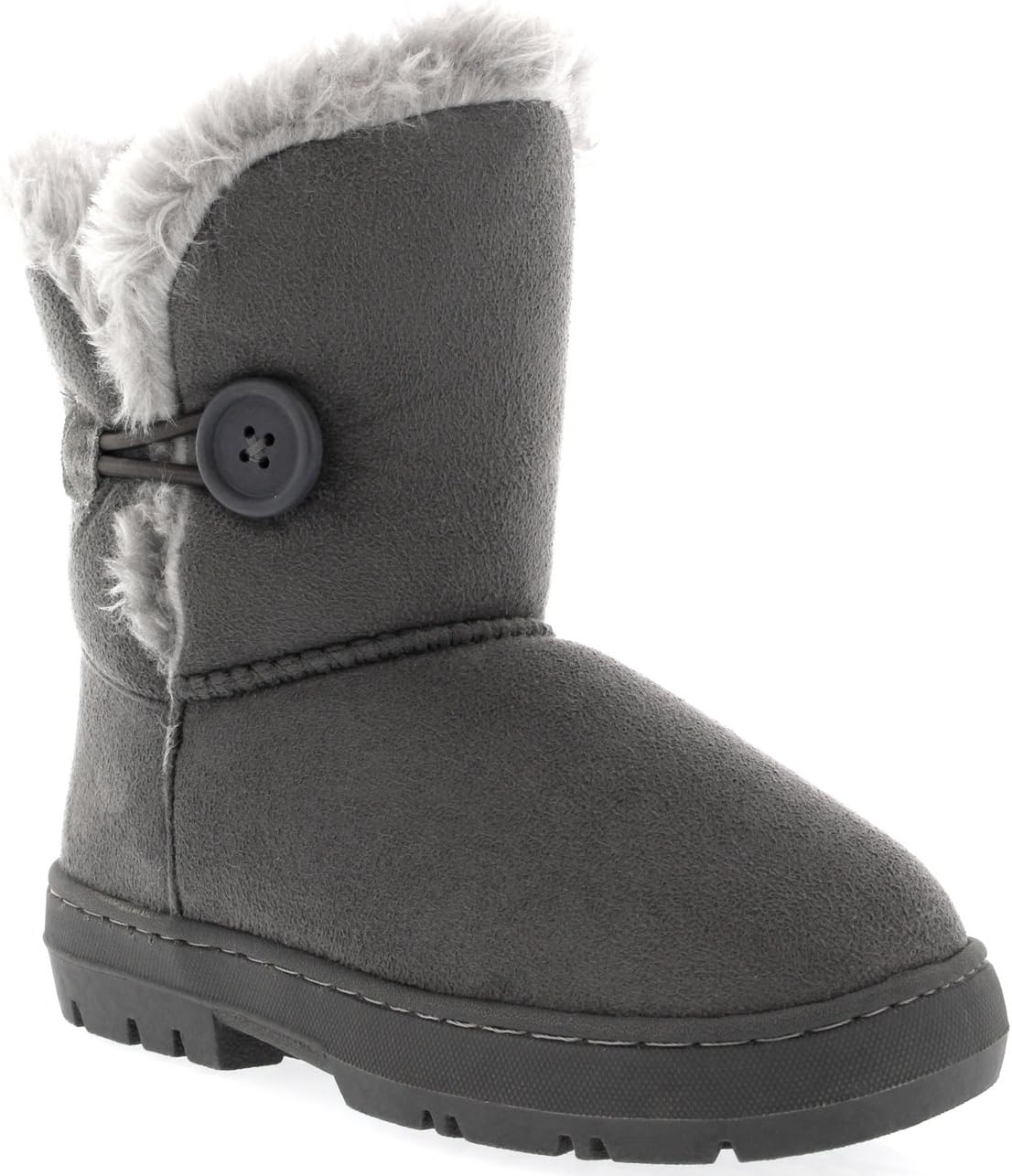 1743841173_711HrocaFkL._AC_SL1301_.jpg Kids Girls Button Winter Snow Rain Cosy Casual Warm Boots - Image 1