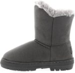 Kids Girls Button Winter Snow Rain Cosy Casual Warm Boots - Image 2