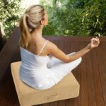 MeMoreCool Square Floor Pillow Seating for Adults Kids, Large Meditation Cushion Floor Pillow with Thick Foam & Soft Tufted Cover, Washable Big Pillow Seat Floor Cushion for Sitting Yoga 22" Khaki - Image 5