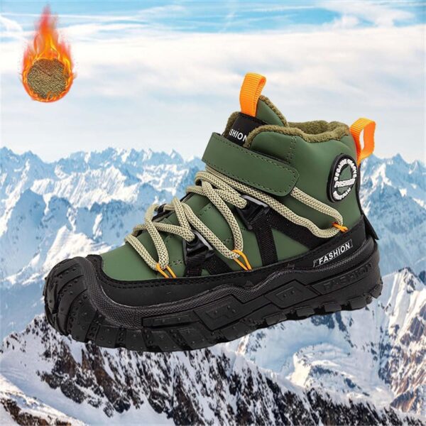 Winter Girls Boys Ankle Boots Comfortable Warm Lined Casual Shoes Sports Shoes Outdoor Children Baby Big Boys Cowboy Boots Size 5 - Image 2