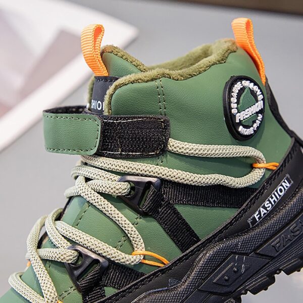 Winter Girls Boys Ankle Boots Comfortable Warm Lined Casual Shoes Sports Shoes Outdoor Children Baby Big Boys Cowboy Boots Size 5 - Image 4