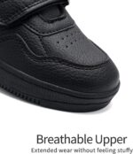 HIULYCENCE Trainers Kids School Shoes Boys Sneakers Hoop and Loop Comfortable Uniform Shoes - Image 4