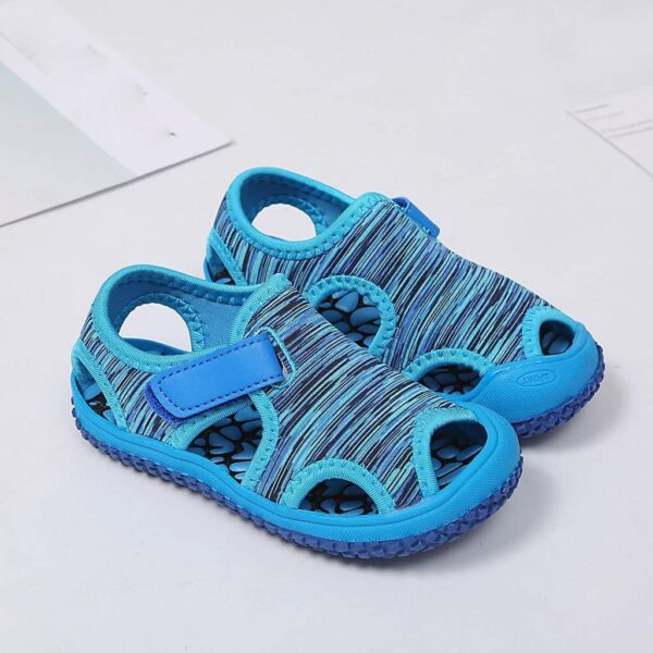 Toddler Athletic Shoes Girls Child Kids Summer Sandals Boys Beach Shoes Girls Outdoor Non-slip Baby Baby Shoes No Slip Walking Shoes Baby (Blue, 7.5 Toddler) - Image 4