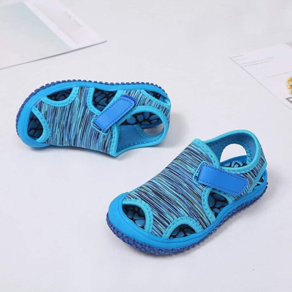 Toddler Athletic Shoes Girls Child Kids Summer Sandals Boys Beach Shoes Girls Outdoor Non-slip Baby Baby Shoes No Slip Walking Shoes Baby (Blue, 7.5 Toddler) - Image 6