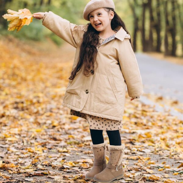 Harvest Land Girls Boots Kids Mid-Calf Boots Zipper School Shoes Big Kid Fashion Winter Boots Zip-up High-Top Flat Boots - Image 6