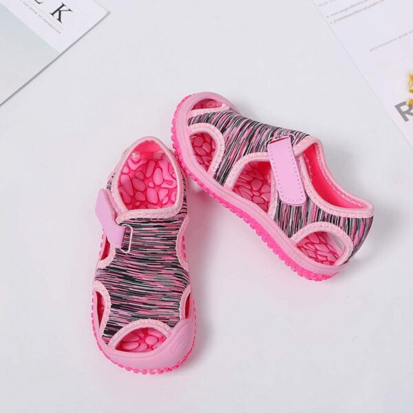 Toddler Athletic Shoes Girls Child Kids Summer Sandals Boys Beach Shoes Girls Outdoor Non-slip Baby Baby Shoes No Slip Walking Shoes Baby (Pink, 5.5 Toddler) - Image 5