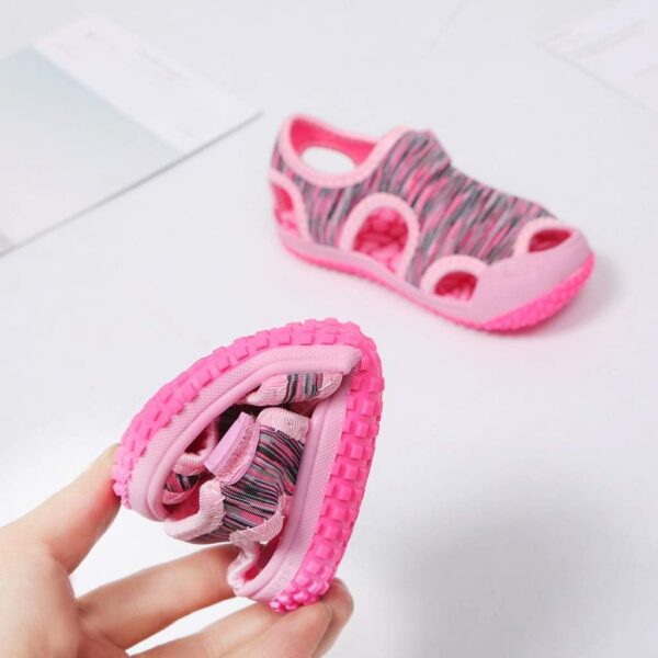 Toddler Athletic Shoes Girls Child Kids Summer Sandals Boys Beach Shoes Girls Outdoor Non-slip Baby Baby Shoes No Slip Walking Shoes Baby (Pink, 5.5 Toddler) - Image 7