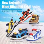 Kids Sandals Boys Sports Outdoor Sandal Athletic Air Cushion Beach Shoes Hook and Loop Summer Footwear for Holidays, Walking, Camping, Travelling - Image 5