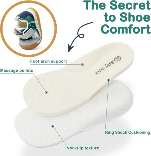 LACOFIA Baby Shoes Boys Girls First Walking Shoes Infant Toddler Trainers Soft Lightweight Anti-Slip Sneakers - Image 6