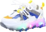SRTUMEY Toddler Girl LED Light up Sneaker Shoes Non Slip Walking Shoes for Boys Girls Kids Baby Athletic Sport Trainers Christmas Birthday Gifts for Little Kid