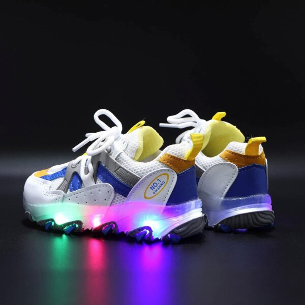 SRTUMEY Toddler Girl LED Light up Sneaker Shoes Non Slip Walking Shoes for Boys Girls Kids Baby Athletic Sport Trainers Christmas Birthday Gifts for Little Kid - Image 3