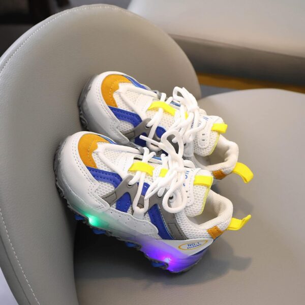 SRTUMEY Toddler Girl LED Light up Sneaker Shoes Non Slip Walking Shoes for Boys Girls Kids Baby Athletic Sport Trainers Christmas Birthday Gifts for Little Kid - Image 5