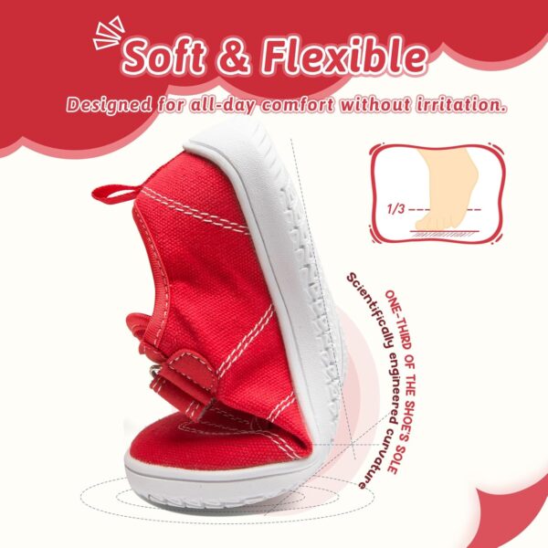 Barefoot Shoes Kids Wide Boys Girls Minimalist Canvas Trainers Walking Sneakers for School Running Outdoor Sports - Image 3