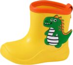 Girl School Shoes Size 5 Toddler Kids Children Rain Boots Boys Girls Baby Dinosaur Rain Shoes Non Slip Rubber Boots Girls Size 2 School Shoes
