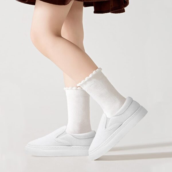 maxvinci Girls Canvas Slip On Shoes Kids Glitter Pumps Plimsolls Causal Trainers Breathable Flat Sneakers for Little/Big Kids - Image 7