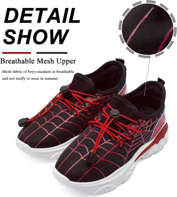 maxvinci Boys Trainers Kids Running Shoes PE Trainers Breathable Sports Tennis Sneakers Slip-On Outdoor Athletic Walking Shoes - Image 4