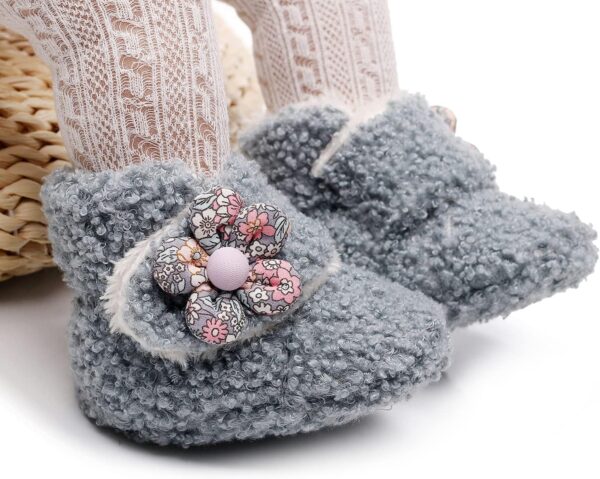 Girls Baby Plush Soft Warm Boots Snow First Cotton Boys Infant Shoes Baby Shoes Toddler Size 4 Boots Boy - Image 5