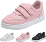 Boys Girls Sneakers Kids Sports Athletic Shoes Walking Shoes Little Kid/Big Kid Girls Sports Shoes Fashionable New Pattern Solid Color Flat Bottom Thick Sole Comfortable Casual White - Image 5