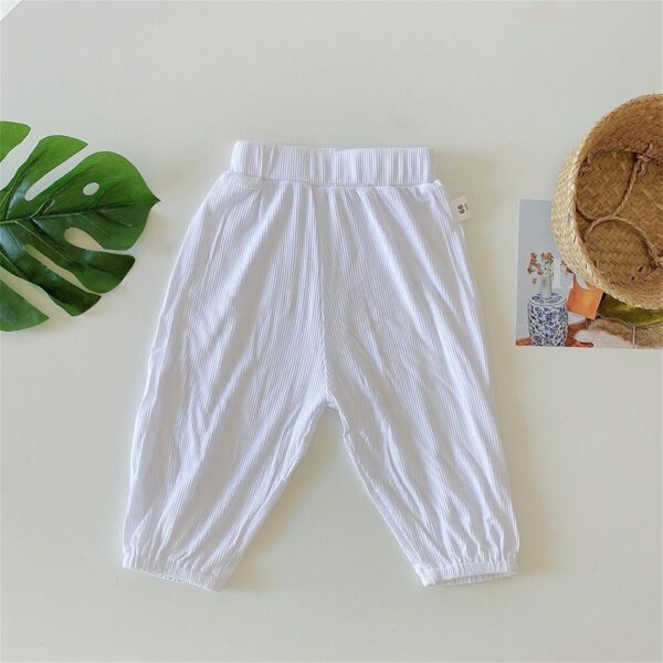 Baby Girl Boy Trousers Newborn Casual Elastic Waist Harem Pants Unisex Infant Loose Bottoms Solid Color Basic Sweatpants - Image 2