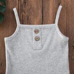 Oyolan Baby Toddler Girls Summer Short Outfits Spaghetti Straps Solid T-Shirt Romper Top + Bloomers Shorts Clothes Set - Image 3