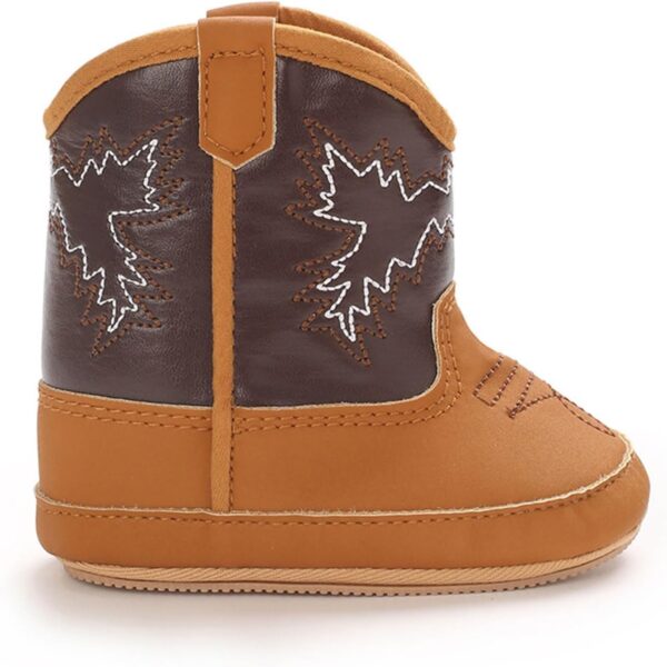 Baby Booties Western Baby Cowboy Boots Leather Western Boots Cowboy Bootie Soft Sole Non-Slip Crib Shoes for Infant Toddler Girls Boys Newborn - Image 7