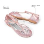 DREAM PAIRS Girls Mary Jane Shoes Flower Girls Shoes with Pearl T-Strap Wedding Party School Girls Flats for Toddler Little Big Kid - Image 4