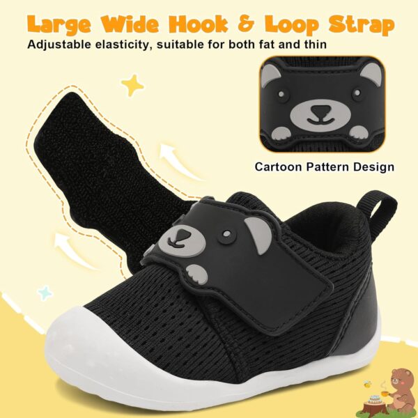 JOINFREE Baby Walking Shoes Wide Toddler Boys Girls Infant Sneakers Breathable Barefoot Slip On Tennis Crib Shoes - Image 3