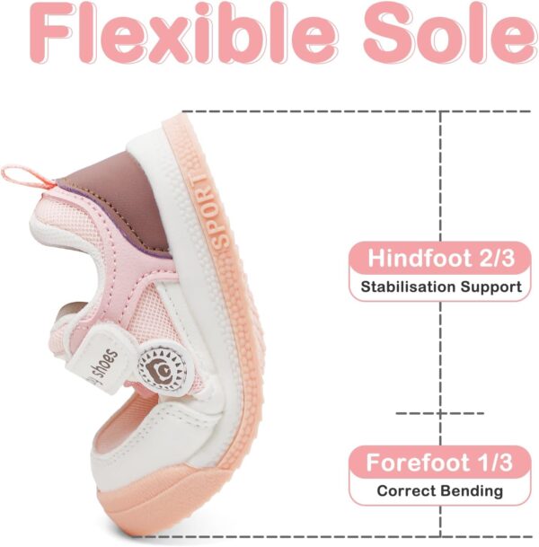 MASOCIO Baby Boys Girls First Walking Shoes Infant Toddler Trainers Non-Slip Shoes - Image 4