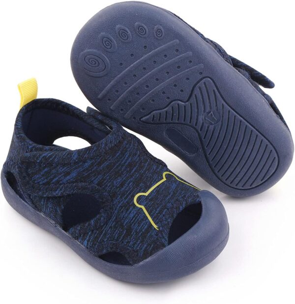 Shoes Boy Kids Bear Soft Sole Rubber Sandals Sneaker Flat Walking Non-Slip Girls Baby Shoes Newborn Shoes (Dark Blue, 2-3 Years) - Image 3