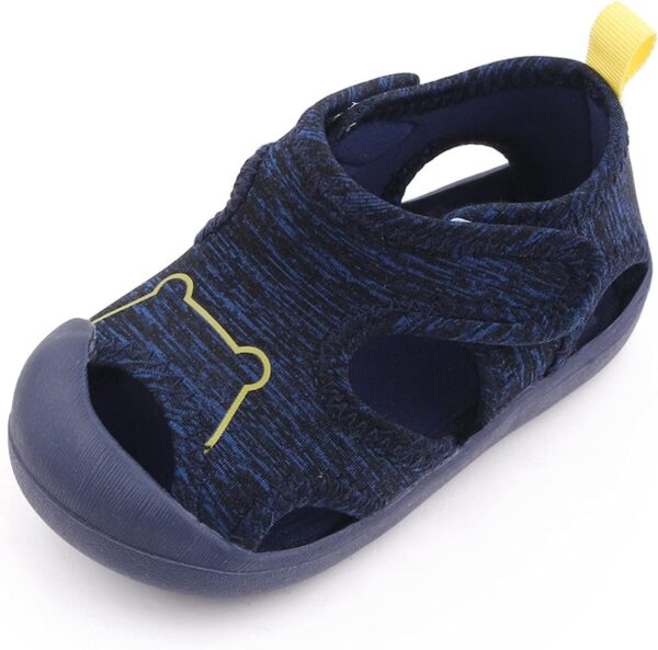 Shoes Boy Kids Bear Soft Sole Rubber Sandals Sneaker Flat Walking Non-Slip Girls Baby Shoes Newborn Shoes (Dark Blue, 2-3 Years) - Image 6
