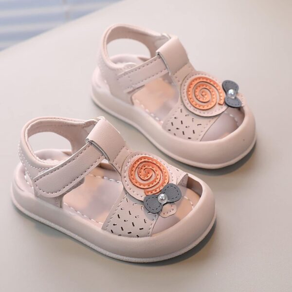 Toddler Baby Girl Shoes Breathable Shoe Dew Toe Shoe Bag Head Sandals Girl Sandals Baby Soft Shoe Covers Sandals For 0 To 2 Years Casual Slipper - Image 2