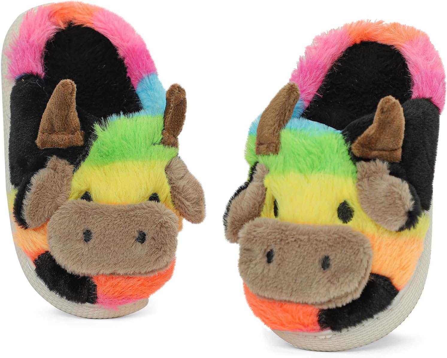 1744164598_716r9qmpHOL._AC_SL1500_.jpg MASOCIO Kids Boys Girls Cute Cartoon Slippers Warm Plush Anti-Slip Children House Shoes - Image 1